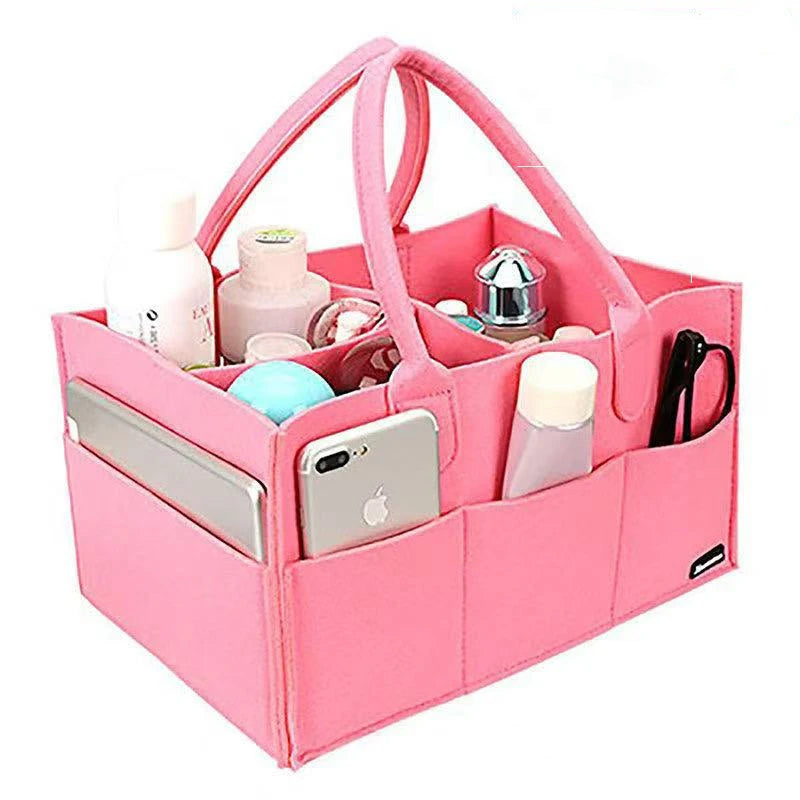 Borsa portaoggetti per pannolini in feltro per bambini Pannolini per giocattoli vari per bambini Borsa per pannolini in feltro di grande capacità