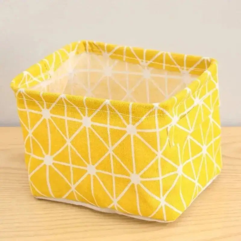 1pc tessuto di cotone e lino impermeabile articoli vari da tavolo cestino scatola di immagazzinaggio giocattolo cosmetico organizzatore biancheria intima calzini vestiti storagebag