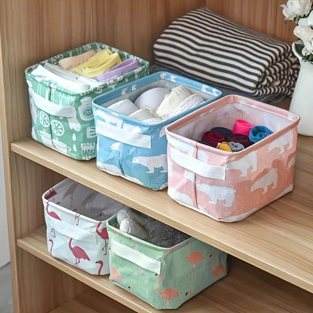 1pc tessuto di cotone e lino impermeabile articoli vari da tavolo cestino scatola di immagazzinaggio giocattolo cosmetico organizzatore biancheria intima calzini vestiti storagebag