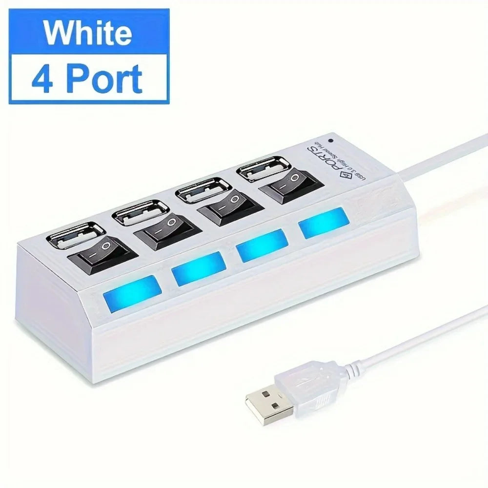 Hub USB 3.0 con 4/7 Porte LED — 5Gbps Interruttore Individuale