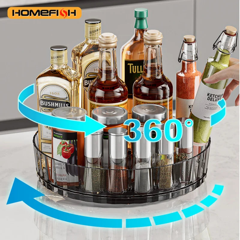 Portaspezie Rotante 360° — Organizer Cucina e Bagno
