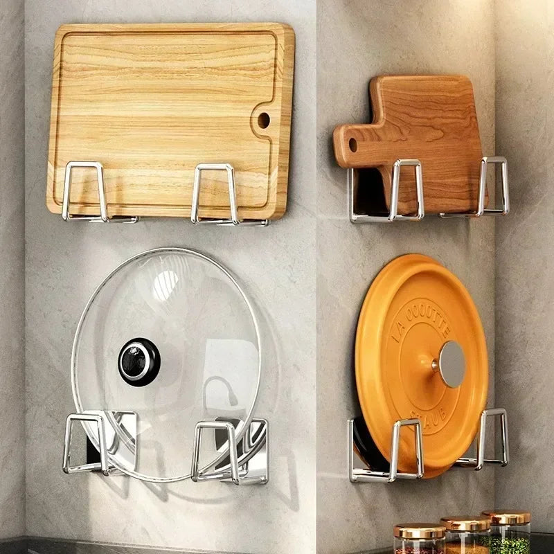 Porta Spugne Inox Autoadesivo — Cucina Senza Foratura