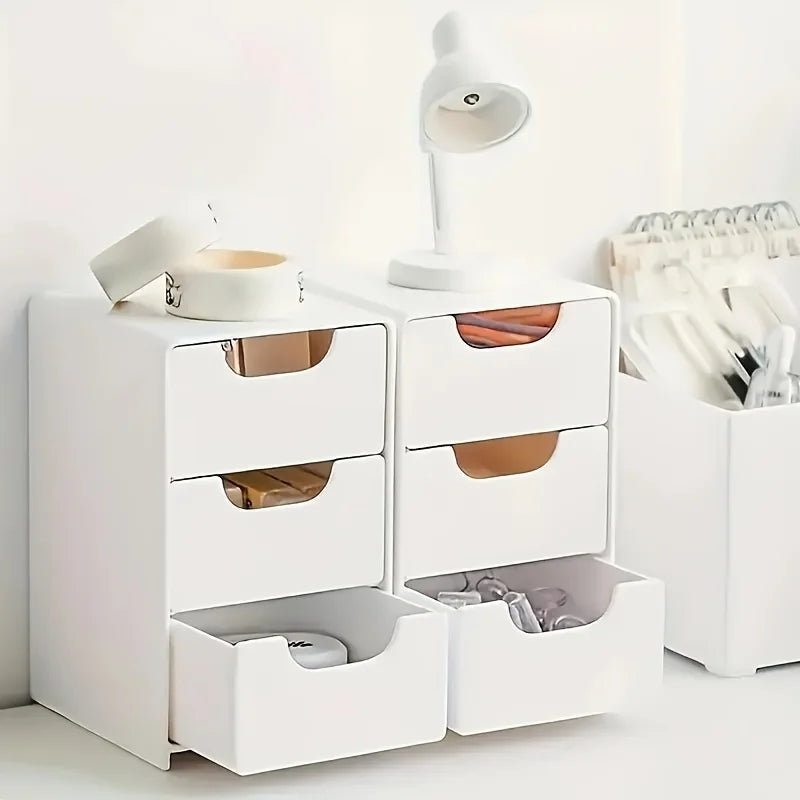 Organizer Scrivania 3 Livelli con Cassetti — Cosmetici e Ufficio