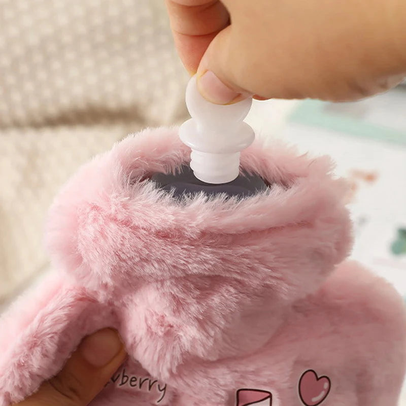 Borsa Acqua Calda Peluche — Coniglio e Orso Scaldamani