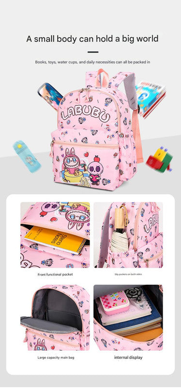 Kids Cartoon Character 3 Piece Backpack Set Lightweight School Bag with Lunch Pencil Case Blue
