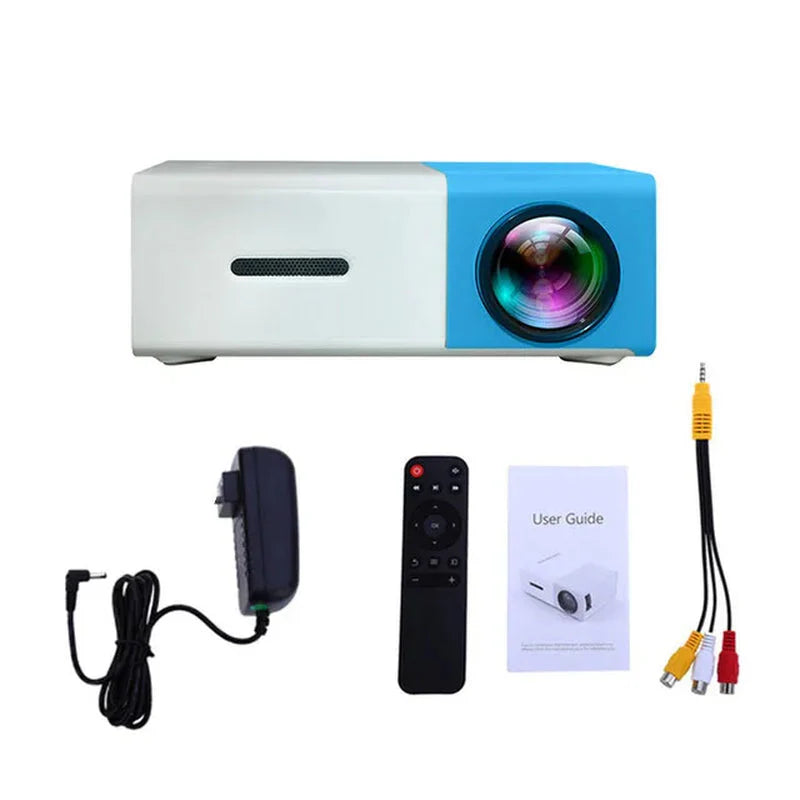 Mini Projector – 1080P Full HD Support, Portable LED Projector, 4K Video Playback, Multiple Connectivity