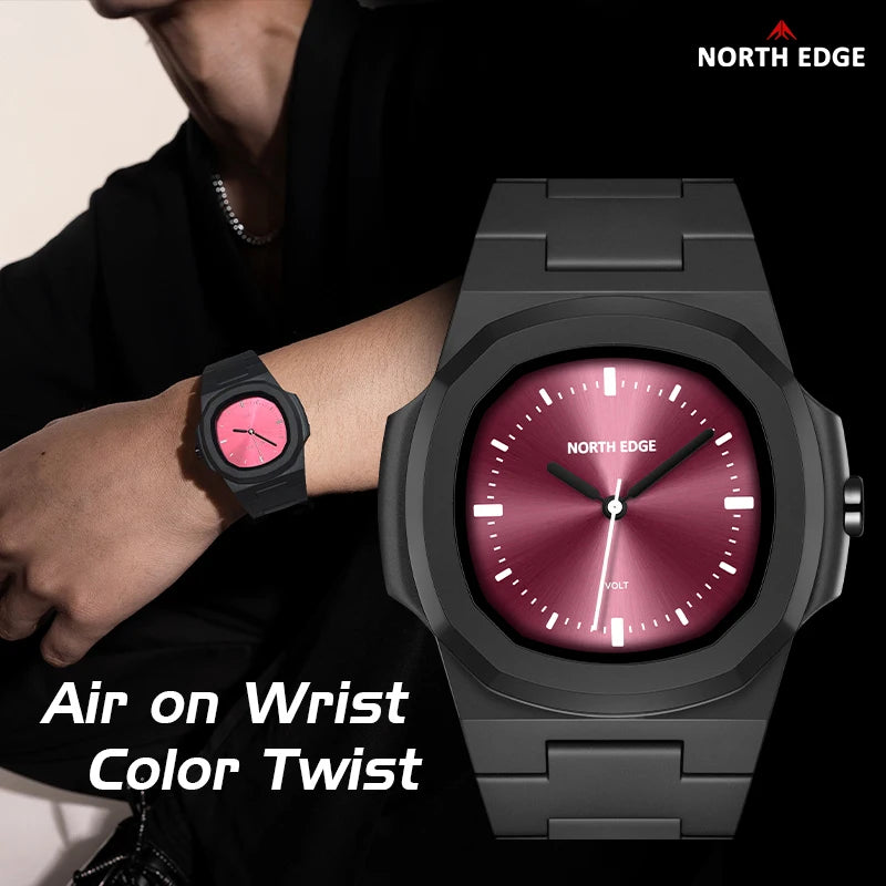 NORTH EDGE 2025 VOLT Orologio Digitale Semplice Alla Moda Da Uomo Sport Nuoto Impermeabile 50M Orologio Da Coppia Quadrato Leggero per Uomo Donna