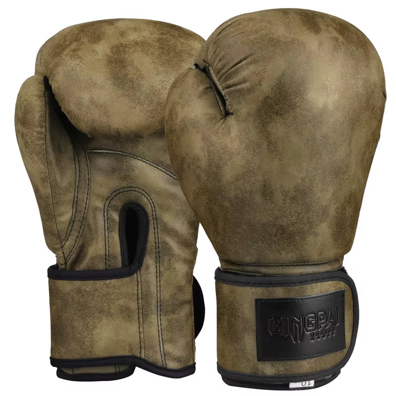 Colore Retrò per Adulti Bambini Donne/Uomini Guantoni Da Boxe Cuoio Pu MMA Muay Thai Boxe De Luva Guanti Sanda GYM Equipment 6 8 10 12OZ Boks