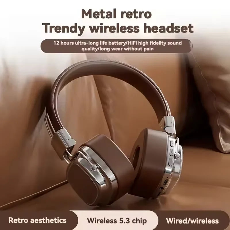 Headset Gamer Choice Retro over Ear Headphones DJ Stereo Sounds Bluetooth