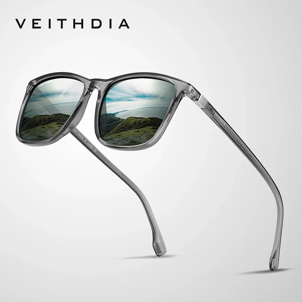 VEITHDIA Brand New Occhiali Da Sole Unisex Retro TR90 Occhiali Da Sole Polarizzati UV400 Lenti Vintage Occhiali Da Sole per Uomo/Donna 7521
